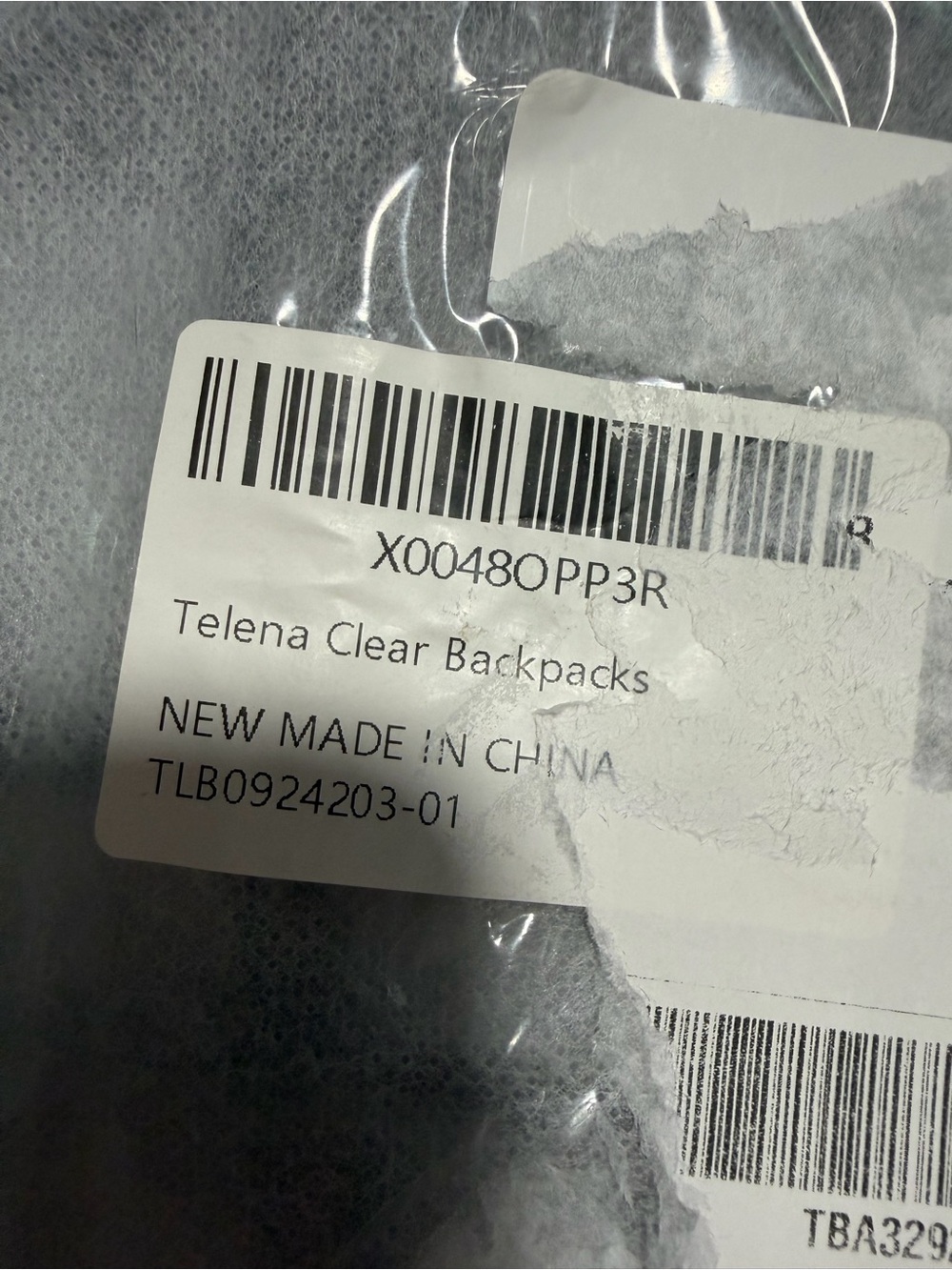 Clear Black PVC Backpack - Picture 5 of 6